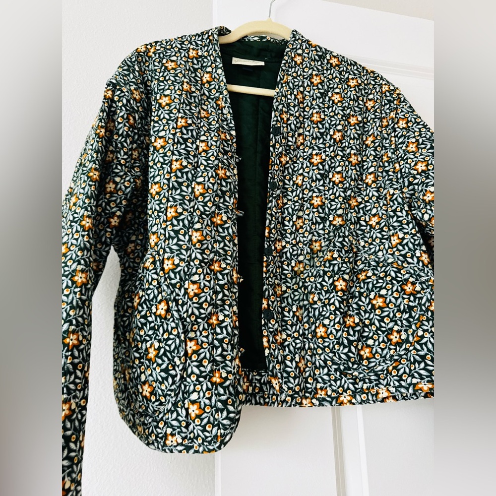 Floral Patterned Jacket - Green and Orange - Picture 5 of 9